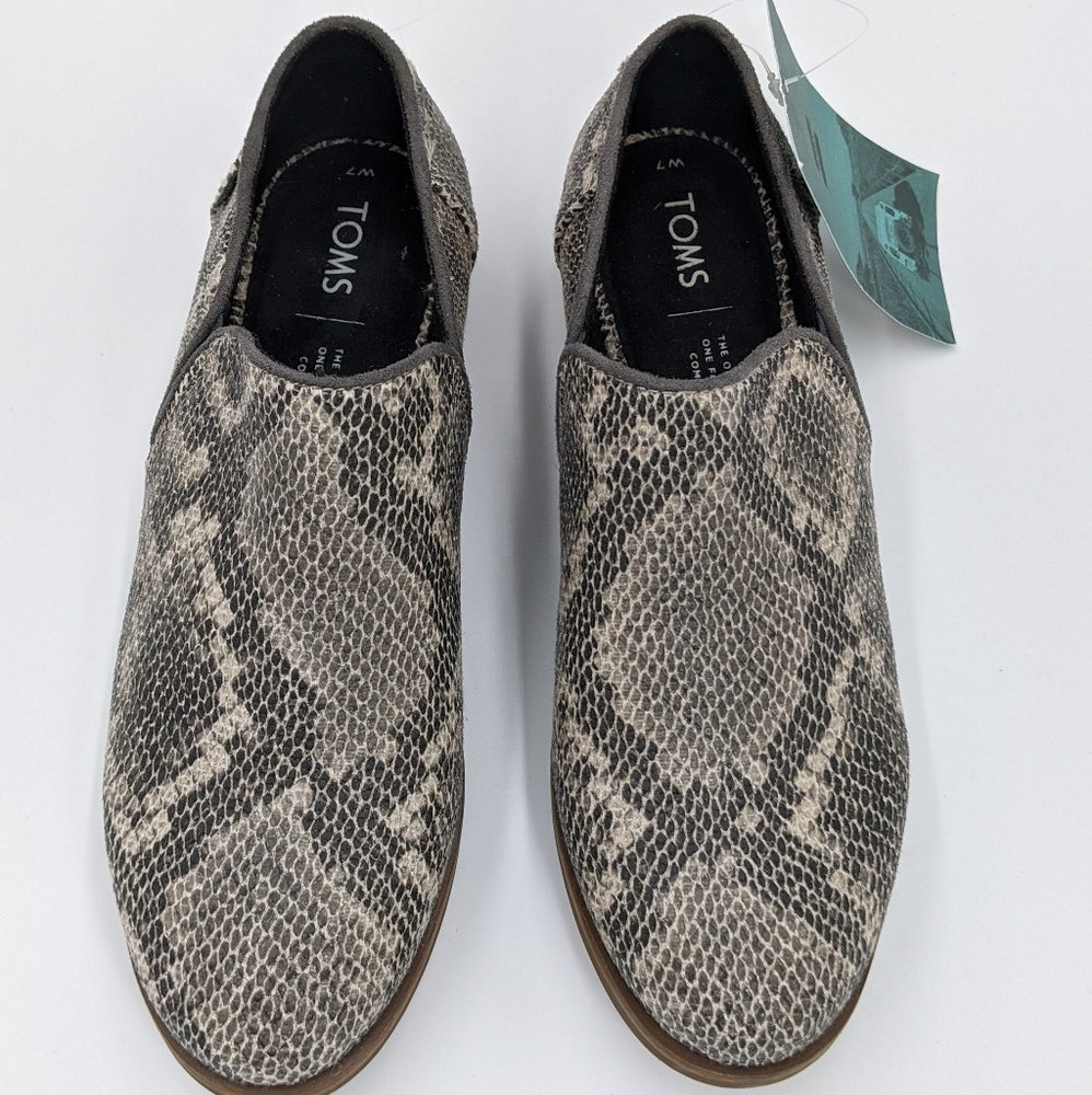 Toms Shaye Low faux snakeskin